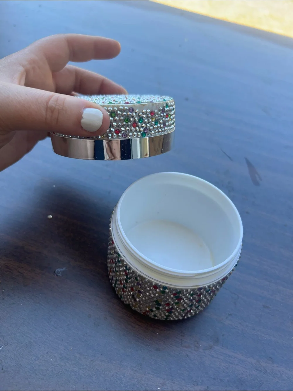 Embellished Multi-Color Decorative Accent Jar